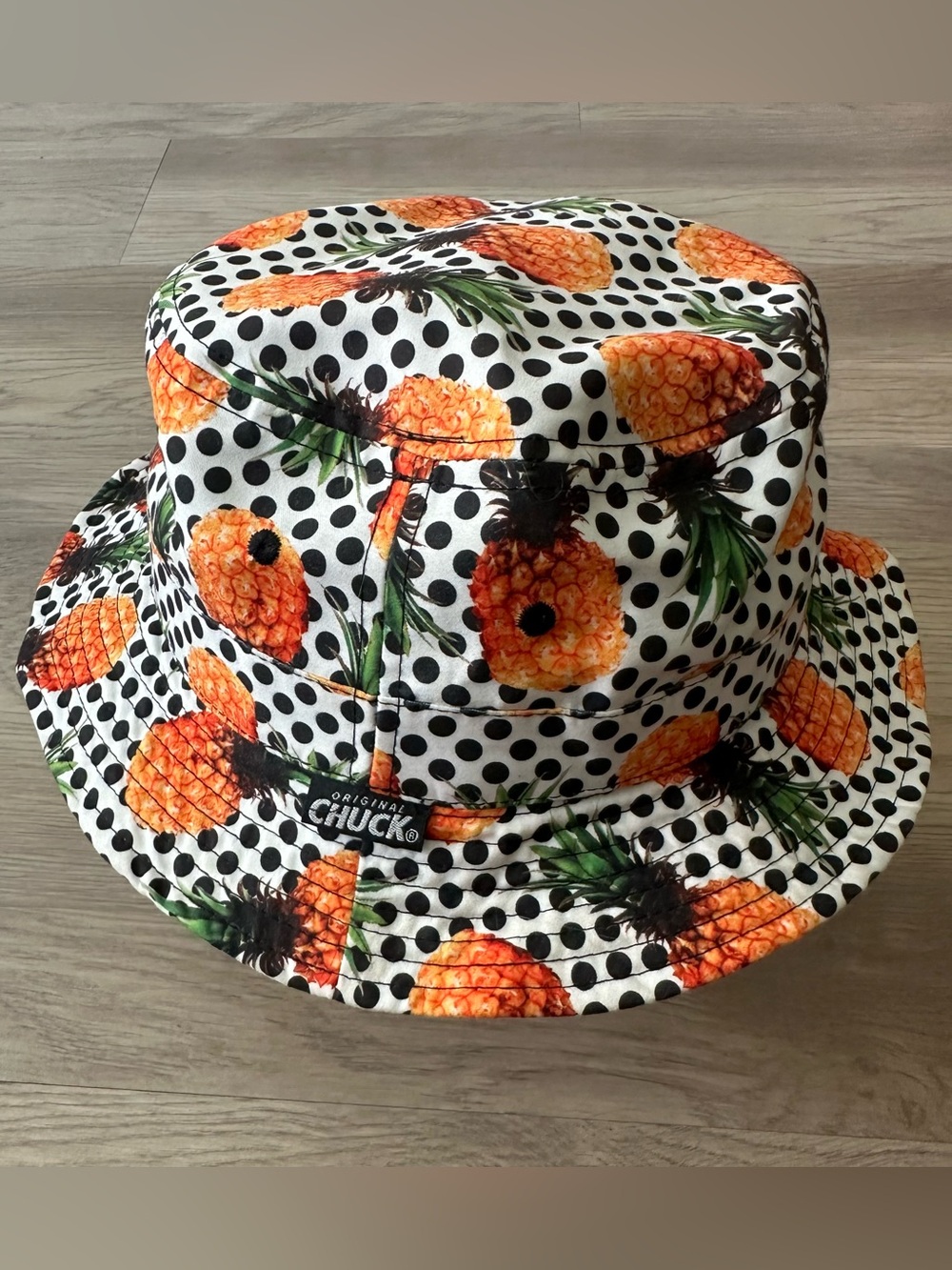 Original Chuck Polka Dot Bucket Hat with Pineapple Print